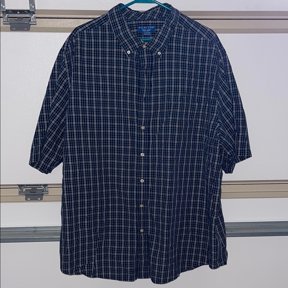 Puritan Blue Casual Button Down Shirt Lightweight